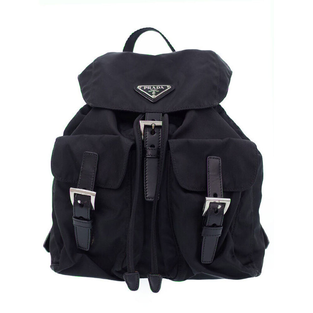 Prada Black Backpack Tessuto Pocket Rucksack Two Daybag - Picture 2 of 9